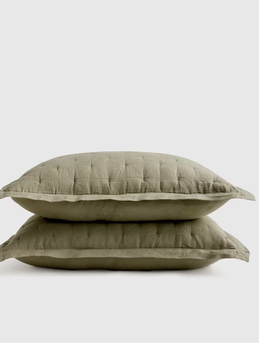 European Linen Dream Sham Set Willowleaf
